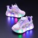 2026 Spring And Autumn New Model Light-Up Princess Butterfly Rotating Buckle Sneakers For Kids, Cartoon LED Glowing_vogvips.com