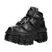 Women S Chunky Punk Platform Sneakers Round Toe Low Top Shoes With Metallic Detailing Foam Sole For Casual Wear_vogvips.com
