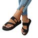 New Summer Large Size Women's Flat Toe-Loop Sandals, European American Style, Comfortable And Breathable Beach Slippers_vogvips.com