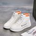 Thick Soled White For Women New Autumn High Top Short Boots Instagram Trendy Sports And Casual Sponge Board Shoes_vogvips.com