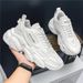 Men's Spring All-match Leisure For Teenagers Running, Non-slip Travel Sports, Thick Soles, Height-enhancing White Daddy_vogvips.com