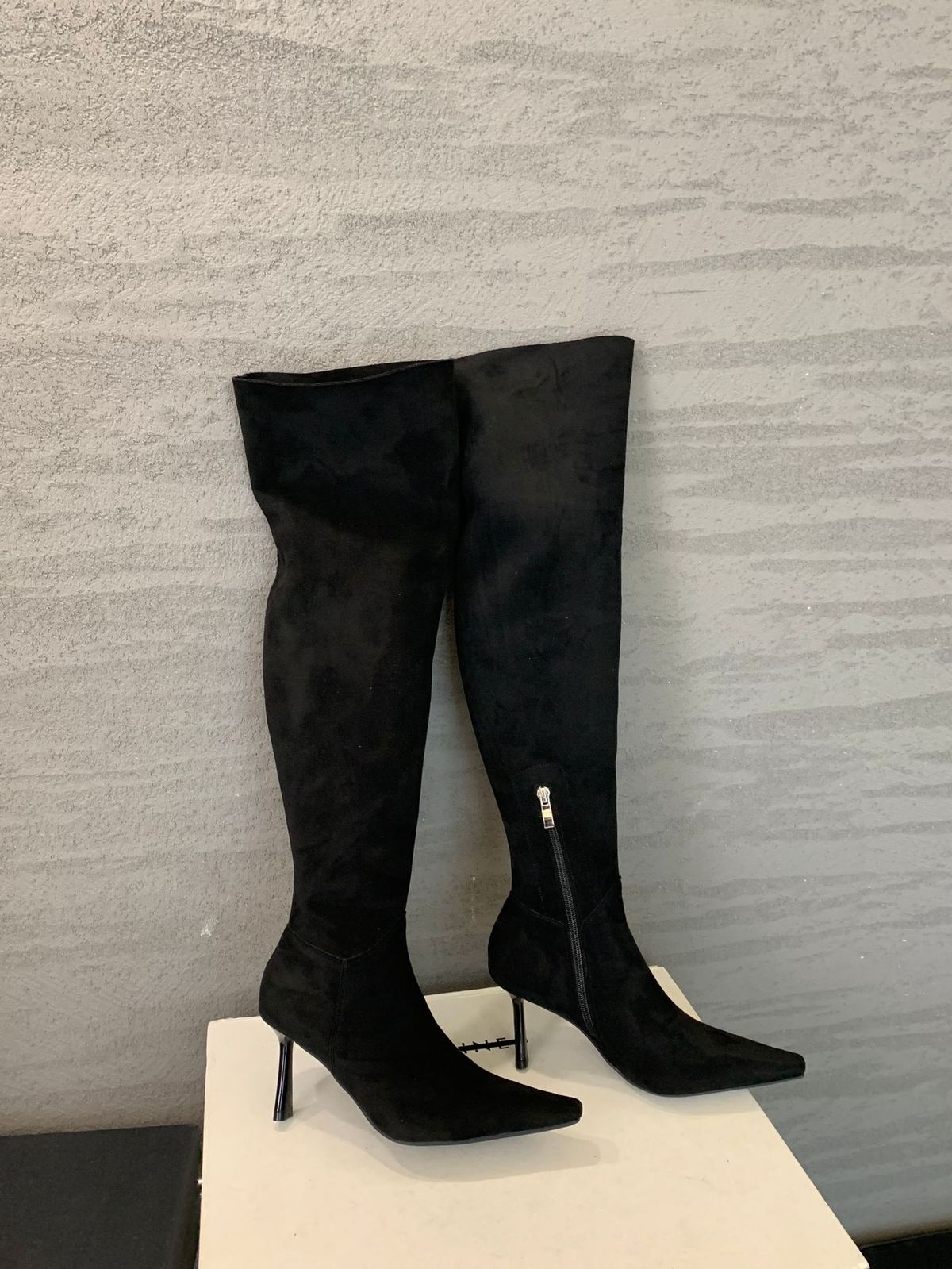 6625-5~Reversible Foldable Slouch Boots~High Heel French Pointed Toe Over-the-Knee Boots For Women 2024 New Model_vogvips.com
