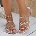 2025 Summer New European And American Style Round-Toe Flat Butterfly Hollow-Out Women's Large Size Casual Beach Sandals_vogvips.com