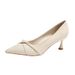 French-style High-heeled For Women, 2026 New Model, Soft Leather Pointed-toe Mary Jane Shoes With Thin Heels, Same Style_vogvips.com