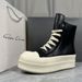 Women's Chunky Platform High-Top Sneakers Gothic Style Lace-Up & Side-Zip Casual Shoes In Black Canvas & Leather Casual Sneakers For Women_vogvips.com