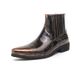 European Warm Series British Style Trend Men's Casual High-top Leather Shoes Autumn Winter New Pointed Toe Business Slip-on Short_vogvips.com