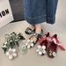 Crystal Shoes Transparent Jelly Bag Head Sandals Women Spring Wear Thin Bottom Square Head Flower With Diamond Retro Evening Shoes_vogvips.com