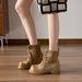 Melard Big Toe Platform Thick Short For Women 2025 New Spring Comfortable Soft Sole Single British Style Martin Boots_vogvips.com