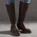 Big Round Toe Boots Fat Thin Two Thick Heels Knight's Boots_vogvips.com