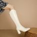 A6991-2 Knight For Women, High V-Mouth White Thick Leg Large Tube Circumference Boots, Over-the-Knee Long Boots_vogvips.com