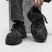 Euro Step Men's Leather Shoes New Season Niche Design Casual Stylish Fashion Versatile British Derby Chunky Sneakers_vogvips.com