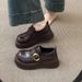 Small Leather Short Boots Platform Single Shoes Inner Heightening Loafers Thick Heels Women S_vogvips.com