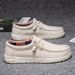 2025 New Lefu Light Canvas Casual Men's Shoes, Large 48, Slim Fit, Lazy Kick_vogvips.com