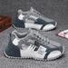 Big Size Men's Fashion Casual Skateboard Sneakers Lace Up Breathable Lightweight Sports Shoes For Walking Skateboarding_vogvips.com