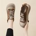 Top-layer Cowhide Casual Genuine Leather Sneakers For Women, 2026 New Spring And Autumn Vintage Sneakers, Trendy Travel_vogvips.com
