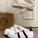 ShoeVault Magic Tape Cute Shell Toe German Training Loafers For Women 2025 New Versatile Height-Increasing Casual Sports Sneakers_vogvips.com