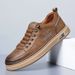 Spring And Autumn New Casual Genuine Leather Men's Single Board Shoes, Pilots, Versatile Trendy Shoes_vogvips.com