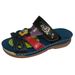 Women's Shoes Summer New Ethnic Style Rhinestone Wedge Sandals For Women Large Size Flower Flat Sandals_vogvips.com