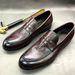 Euro Step Washed Craft Men's Slip-On Horse Loafers Small Leather Lazy Driving Shoes Breathable Comfortable_vogvips.com