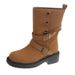 Yueyu Melad Foldable Two-Way Wear Pile 2025 New Height-Increasing Martin With Belt Buckle Short Boots For Women_vogvips.com