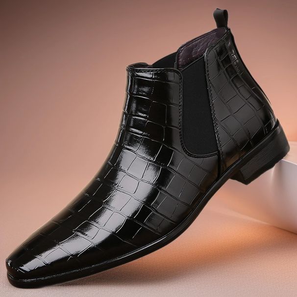 Men's Chelsea Boots Square Head Shoes Men's Shoes Cowboy Boots Vintage Martin Boots Men's_vogvips.com