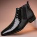 Men's Chelsea Boots Square Head Shoes Men's Shoes Cowboy Boots Vintage Martin Boots Men's_vogvips.com