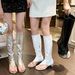 2024 Spring and Autumn New d Side Zipper Personalized Pinch Toe High Heel Cool Boots Herringbone Roman Sandals for_vogvips.com