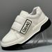 Thick-Soled White Sneakers For Men, Autumn New Lightweight Loafers, Genuine Leather Breathable Fashion Trendy Shoes,_vogvips.com