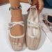 Women's Flat French Style Mary Jane Shoes Breathable Mesh Square Toe Cross Strap Fashion Shoes New 2025 Style_vogvips.com