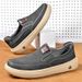 New Deigner Male Loafer Solid Color Leather Caual For Men Soft Sole Moccain Fahion Slip On Shoe Man Buine_vogvips.com