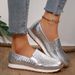 Trend Designer Fashion For Women New Gold Silver Sequins Casual Sneakers Ladies Walking Platform Shoes_vogvips.com
