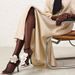 High-end Design White Flower Open-toe Sandals For Women Fairy Style One-strap High Heels Thin Heel Square Toe Women's_vogvips.com