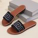 Large Size Flat Slippers For Women For Outdoor Wear, 2024 Summer New Model, Fabric Upper, Round Toe Women's Slippers_vogvips.com