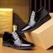 Invisible Inner Heightening Pointed Bright Lacquer Business Dress Genuine Leather Wedding New Men's Shoes_vogvips.com