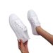 42-43 New Large Women's With Hollow Mesh, Breathable Sponge Cake Thick Bottom, Casual Single Shoes For Women_vogvips.com