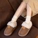 Women's Slippers Autumn And Winter, Non-Slip Thick Sole, Wearable Outside, Closed Heel, Warm Furry Plush, Soft_vogvips.com
