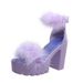 2025 European And American Summer High-Heeled Furry Women's 2026 Wish Foreign Trade Chunky Heel Sandals 43_vogvips.com