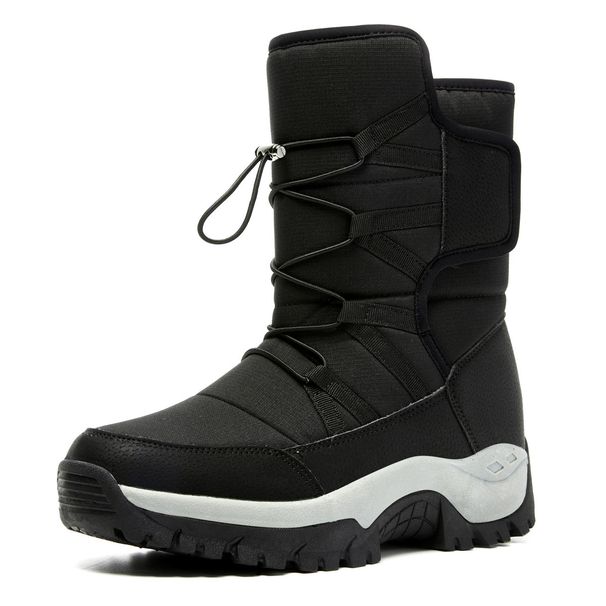 Men's Big & Tall Winter Snow Boots | Waterproof Insulated Mid-Calf Arctic Boots With Ankle Support_vogvips.com