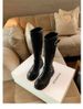 Grape Mom Studiolee Autumn Winter Round Toe Strap Chunky Heel Over-the-Knee Mid-Calf Riding Boots Belt Buckle_vogvips.com