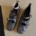 Sheepskin Version ~ 6cm Internal Height Increase, Square Toe, Bowknot, Sporty Ballet With Cross Straps, Shallow Mary_vogvips.com