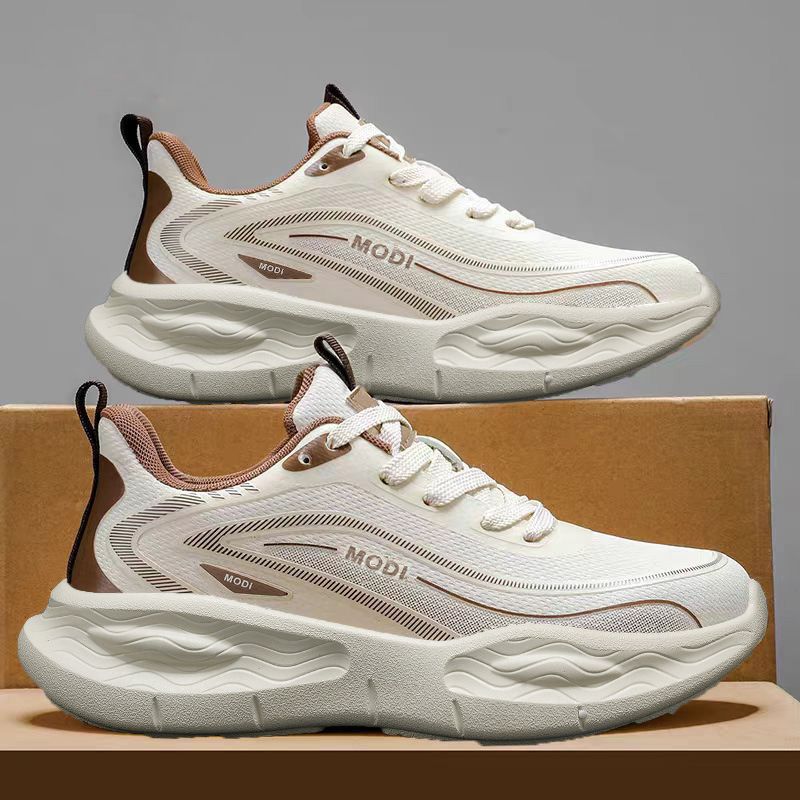 Sports 2026 Spring New Model Leather Waterproof Ultra-Light Shock-Absorbing Soft Sole Men's Casual Running Trendy Shoes_vogvips.com