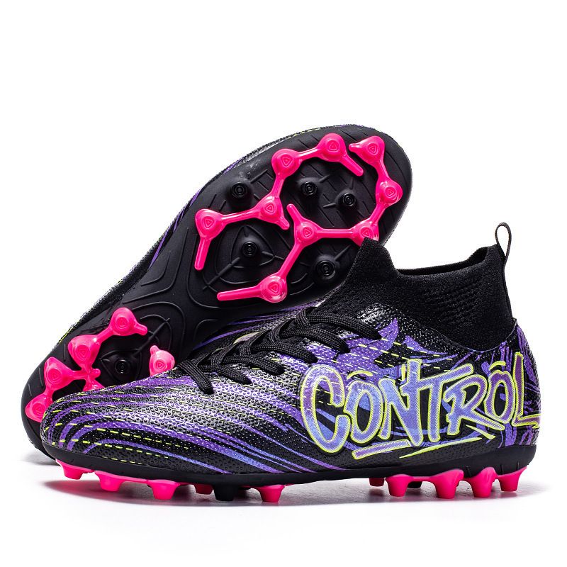 Soccer Shoes Soccer Cleats Football Boots New High-Top Football Shoes Artificial Turf AG With Long Spikes, Suitable Men, Women, Teenagers, Students Tr_vogvips.com