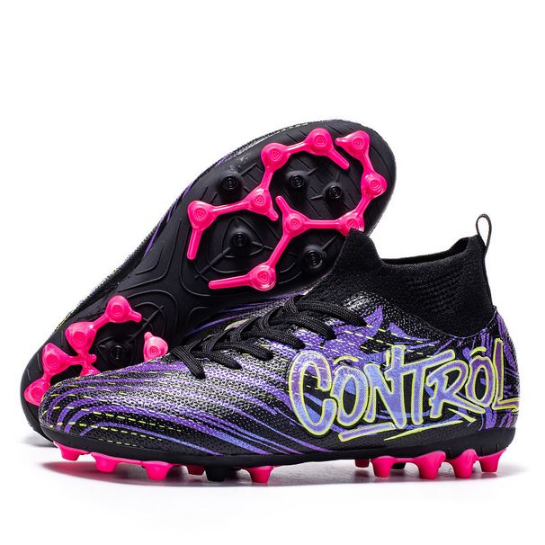 Soccer Shoes Soccer Cleats Football Boots New High-Top Football Shoes Artificial Turf AG With Long Spikes, Suitable Men, Women, Teenagers, Students Tr_vogvips.com