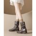 Weiwei Girl 5732-3 Retro British Style Martin Boots For Women, New Fashionable And Elegant Slip-On Wrinkled Boots For Autumn And W_vogvips.com