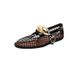 women's Sandals 2025 Summer New, Metal Buckle Round Head Flat Shallow Mouth Mary Shoes Fashionable And Versatile_vogvips.com
