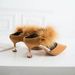 New Autumn Winter Cat-heel Closed-toe Slip-on Furry Slippers Women, European And American Style Ostrich Feather Pointed_vogvips.com