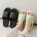 Leaking Slippers Women's Quick-drying Shoes Non-slip Home Hollow Holes Bathing Sandals Men's Indoor Home Breathable Slippers_vogvips.com
