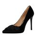 3255-H67 European And American Style Banquet Heels Stiletto Waterproof Platform Shallow Pointed Toe Velvet Flower Ultra_vogvips.com