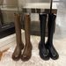 Brown Petite Women, Autumn Women's Thick-Soled Slim Over-the-Knee High Boots, Long Boots For Women_vogvips.com