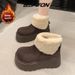 Winter Fashion Cotton Shoes For Women, Versatile Trendy Thick-Soled Height-Increasing Women's Snow Boots, New_vogvips.com